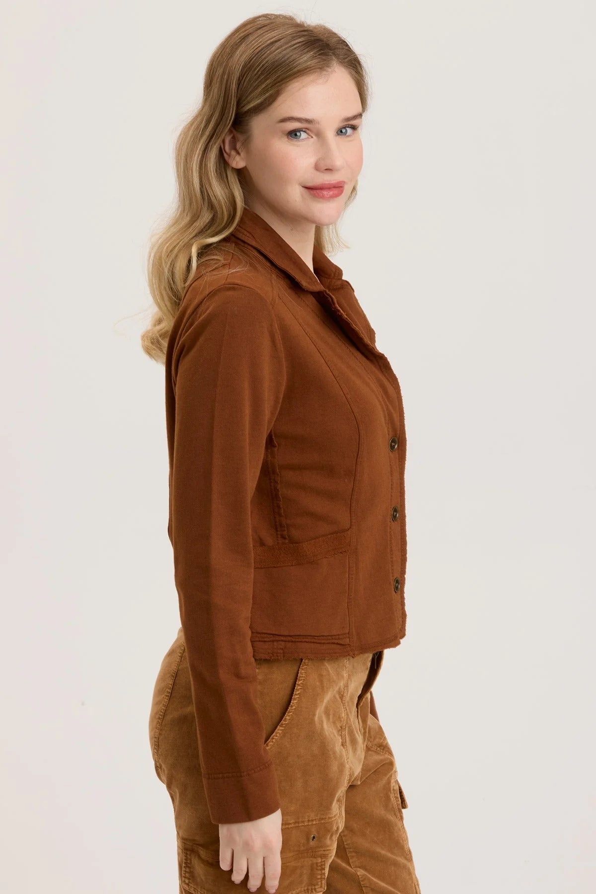 Damia Women's Russet Pigment Blazer - Elegant Office & Business Casual Jacket for Professional Women - Perfect for Work, Meetings, and Formal Events