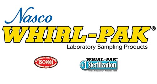 Nasco Whirl-Pak B01297WA Sample Bags with White Write-on Strip | Sterile Specimen Collection Bags for Food Testing, Environmental Sampling & Laboratory Use