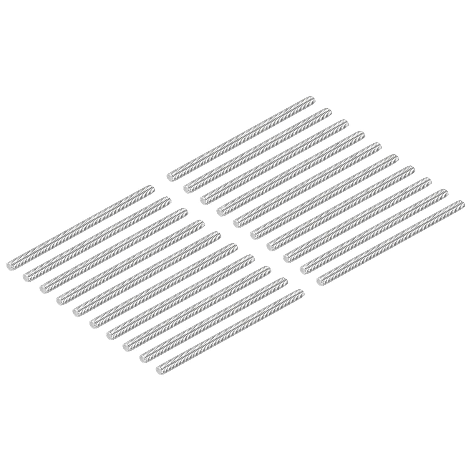 20 Pack M4 x 80mm 304 Stainless Steel Threaded Rods - for DIY & Construction