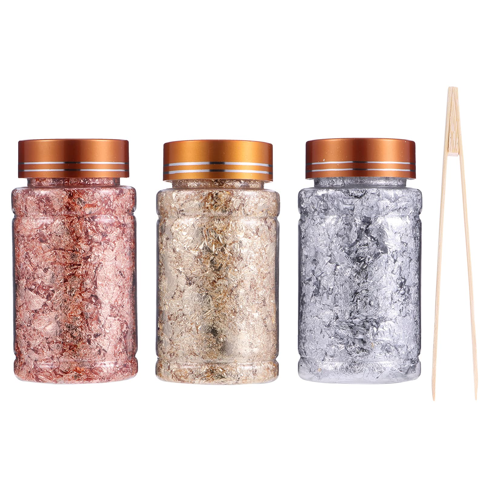 EXCLUZO 1 Set Nail Flakes & Paillette Chips with Tweezer - Irregular Foil Nail Slices for Manicure Art - DIY Nail Art Supplies for Women - Perfect for Salon, Home Nail Design & Party Glam Looks