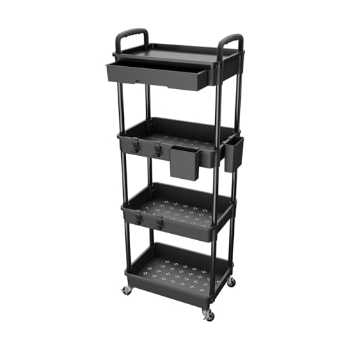 Black 4 Tier With Drawer
