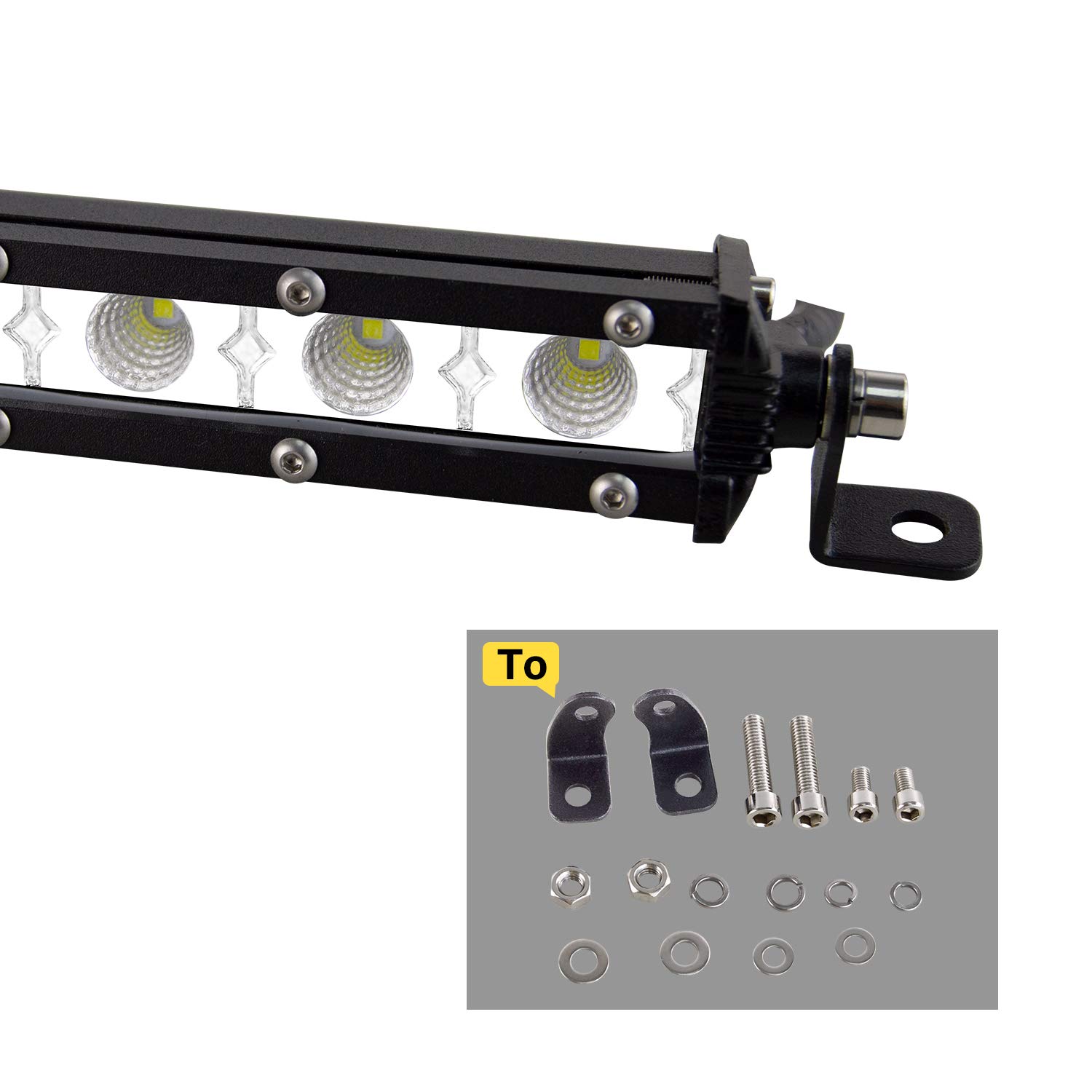 SKYWORLD 25-Inch Ultra-Slim Single Row LED Light Bar - 120W Spot Flood Combo Beam for Trucks, Boats, ATV, UTV & SUV | Waterproof Off-Road Lighting for Roof, Bumper & Fog Driving | Perfect for Night Adventures, Camping & Emergency Use