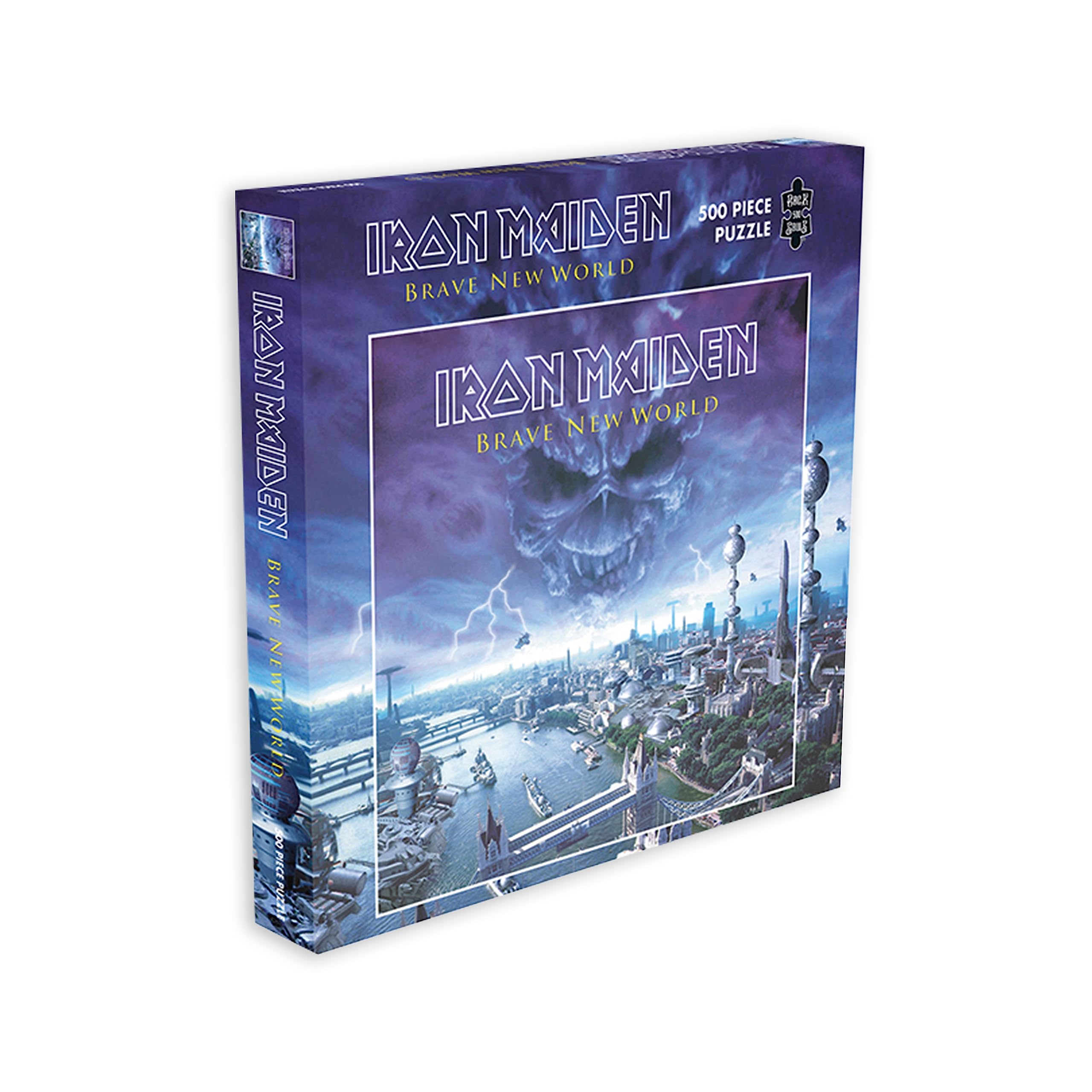 Iron Maiden Brave New World 500-Piece Jigsaw Puzzle - Rock Band Collectible for Adults & Fans | Perfect for Home Decor, Music Lovers Gift & Puzzle Enthusiasts