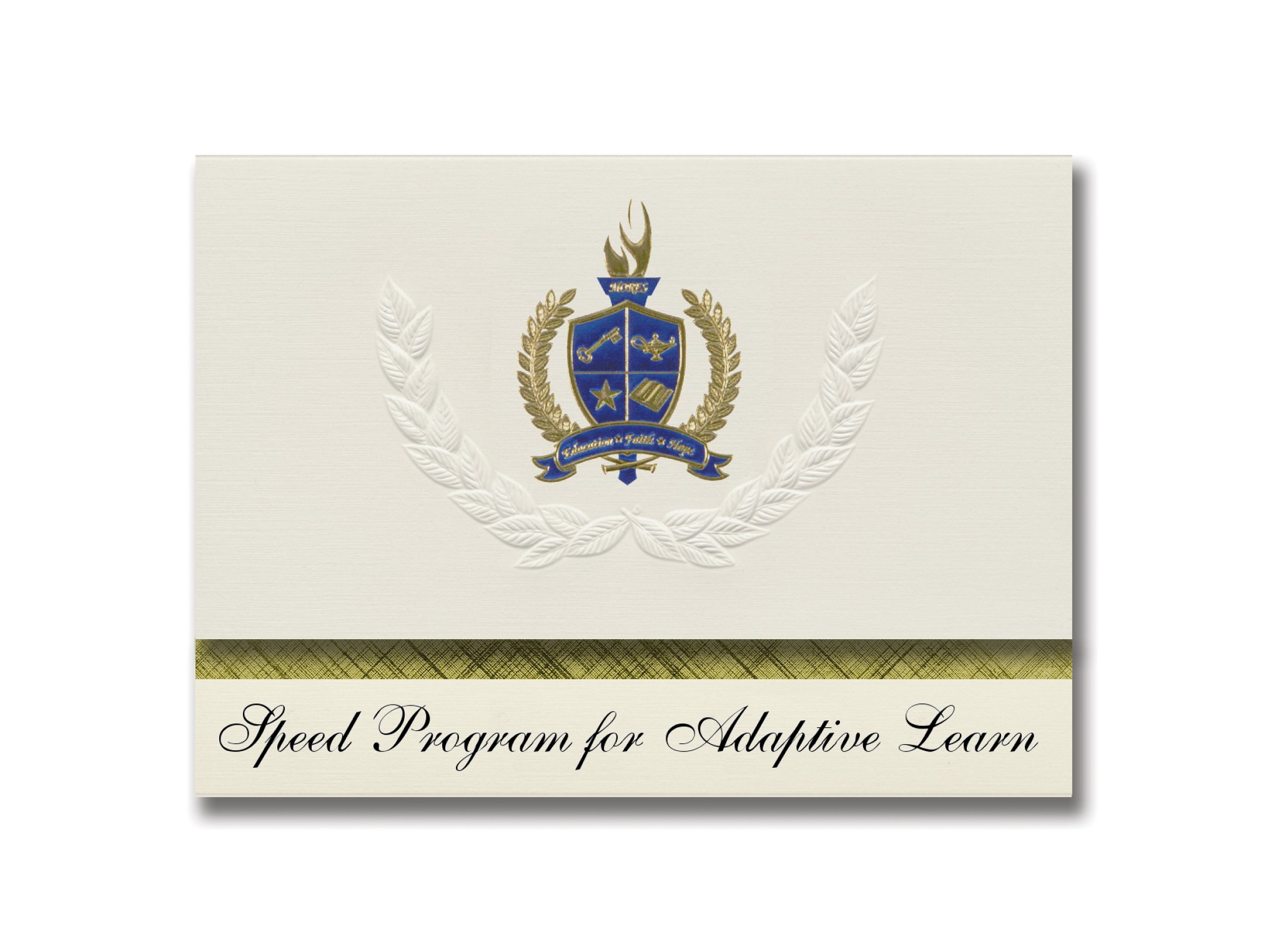 Presidential Elite Graduation Announcements Pack of 25 - Gold & Blue Metallic Foil Seals | Premium Chicago Heights IL Graduation Invitations for Adaptive Learning Programs | Perfect for High School & College Graduation Ceremonies