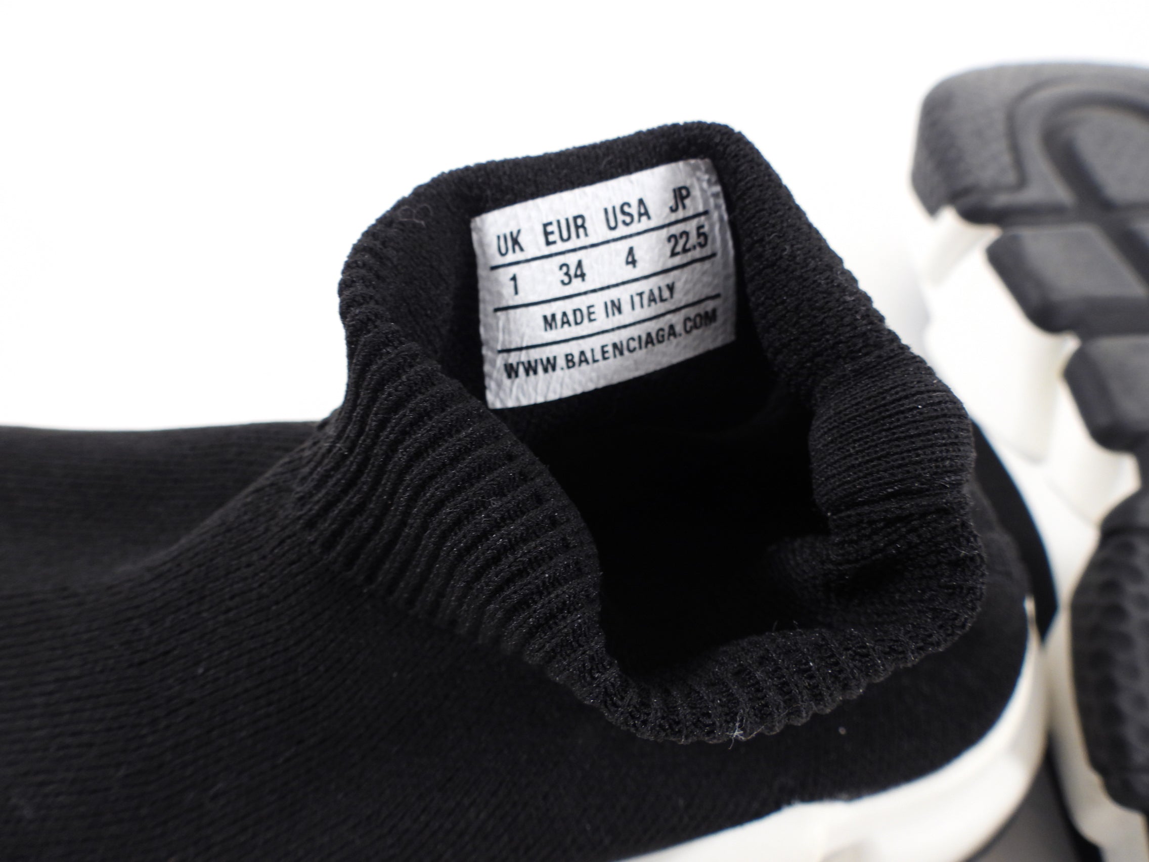 Balenciaga Black Speed Sock Sneakers for Women - Comfortable Running Shoes, Fashionable Athletic Footwear (Size US 4) - Perfect for Gym, Jogging, and Casual Streetwear
