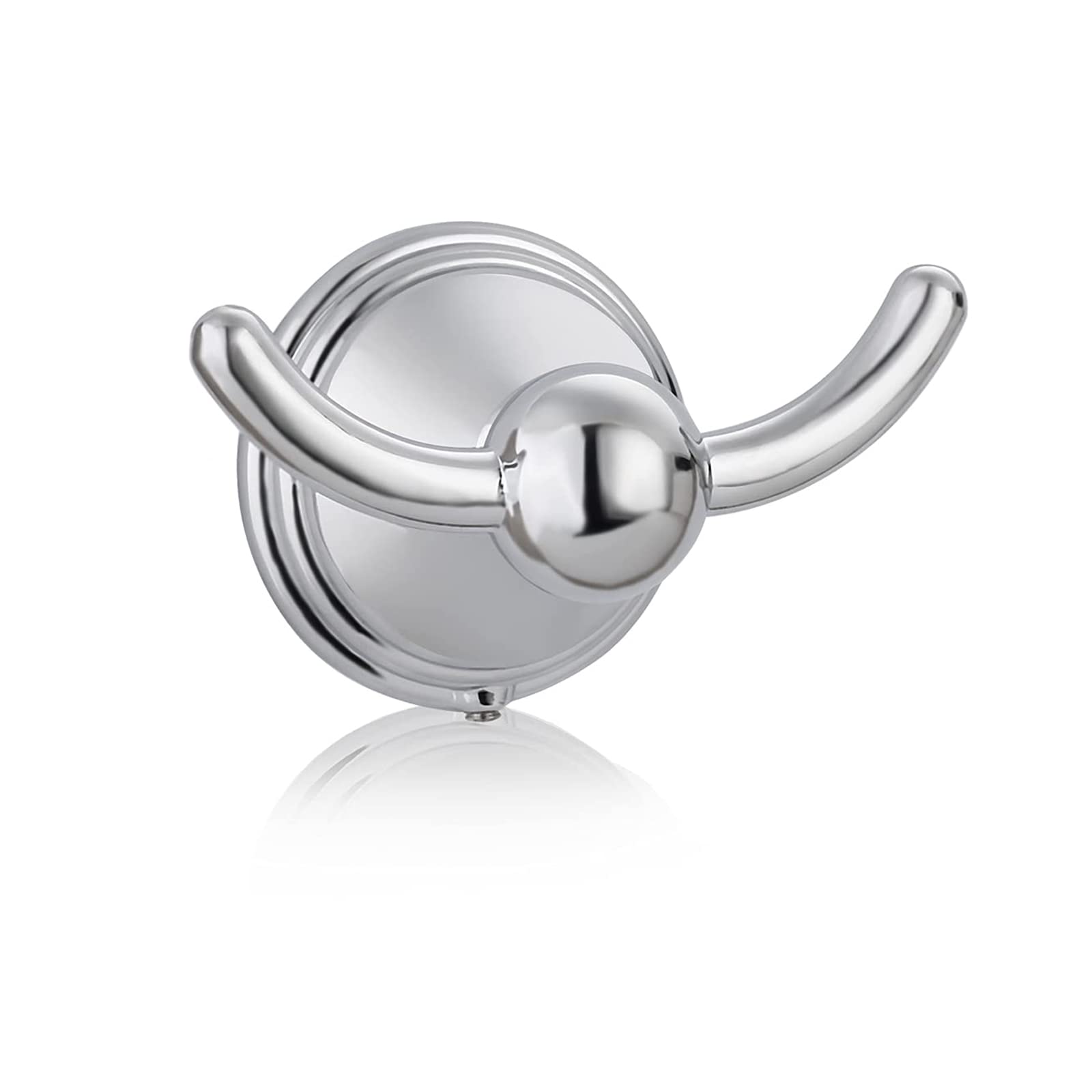 FILTA Chrome Wall Mounted Bathroom Towel Hook - Traditional Robe & Towel Hanger for Bath, Shower, Spa - Durable 1-Pack Hooks for Hanging Towels and Robes in Home, Hotel, Gym
