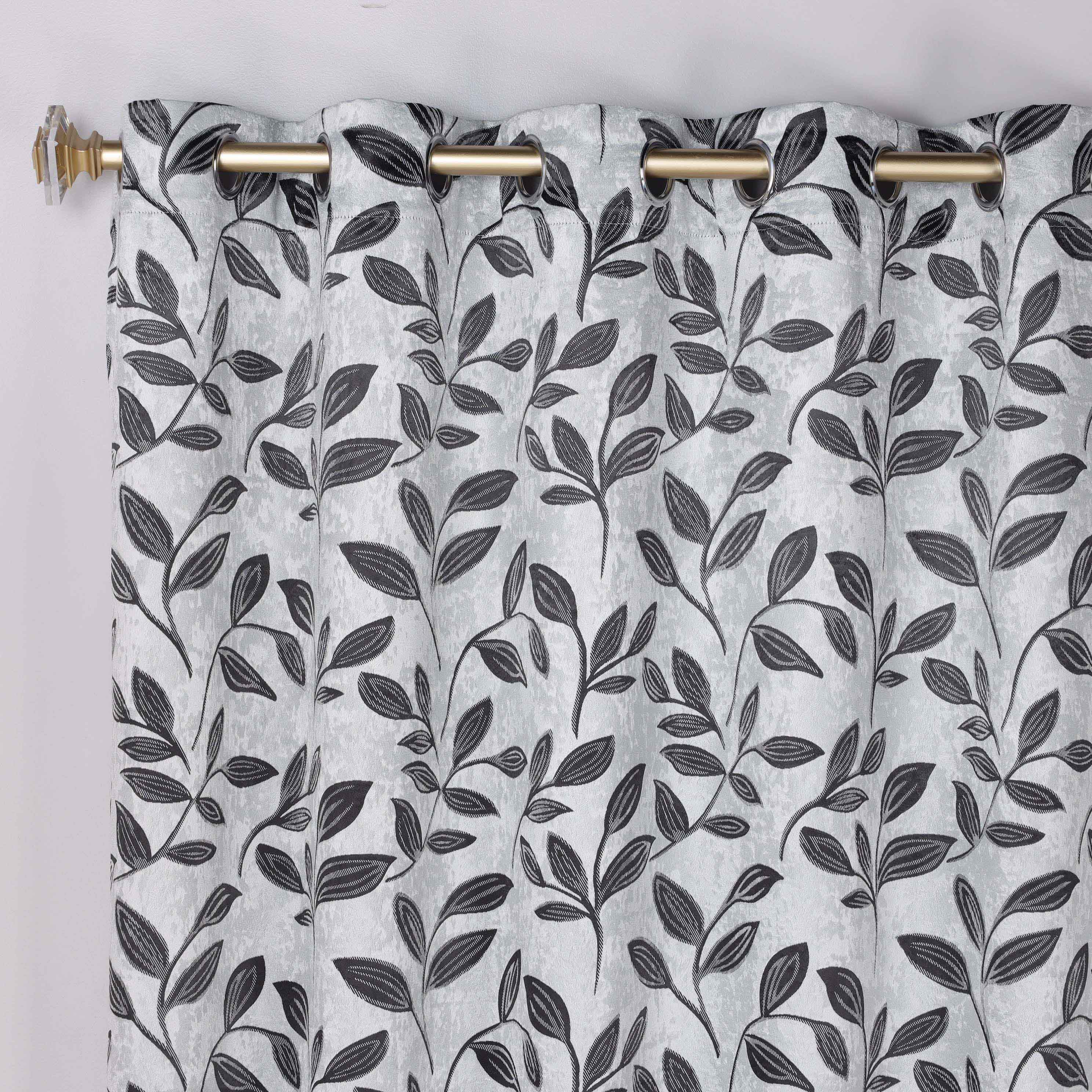 Leaves Grommet Blackout Curtains Set of 2 - Thermal Insulated Room Darkening Drapes for Bedroom & Living Room - Noise Reducing Window Treatment for Home Decor