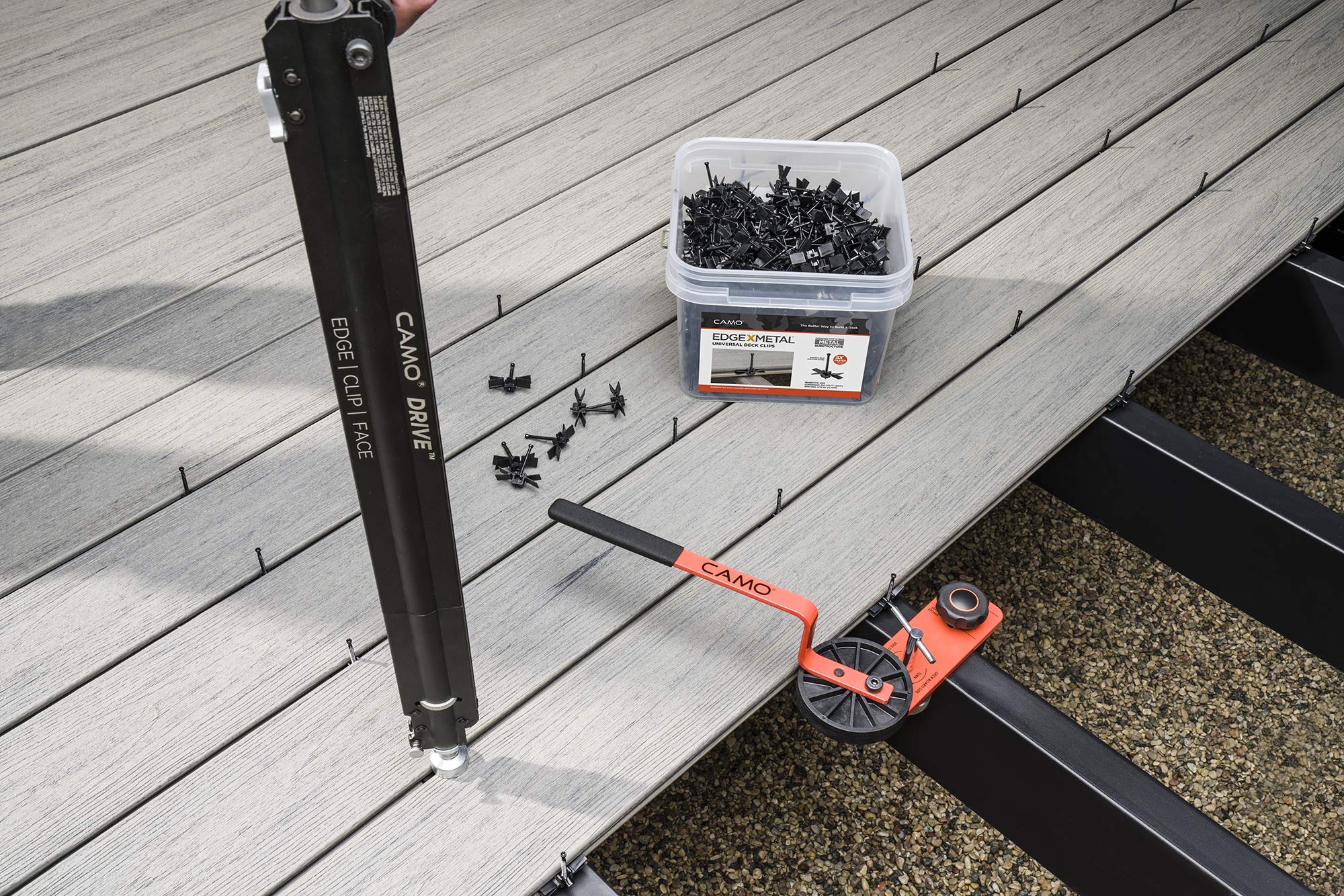 CAMO EDGEXMETAL Hidden Deck Fasteners (90 ct) - Invisible Deck Screws for Secure & Seamless Decking Installation | Perfect for Wood Decks, Fences & Outdoor Projects