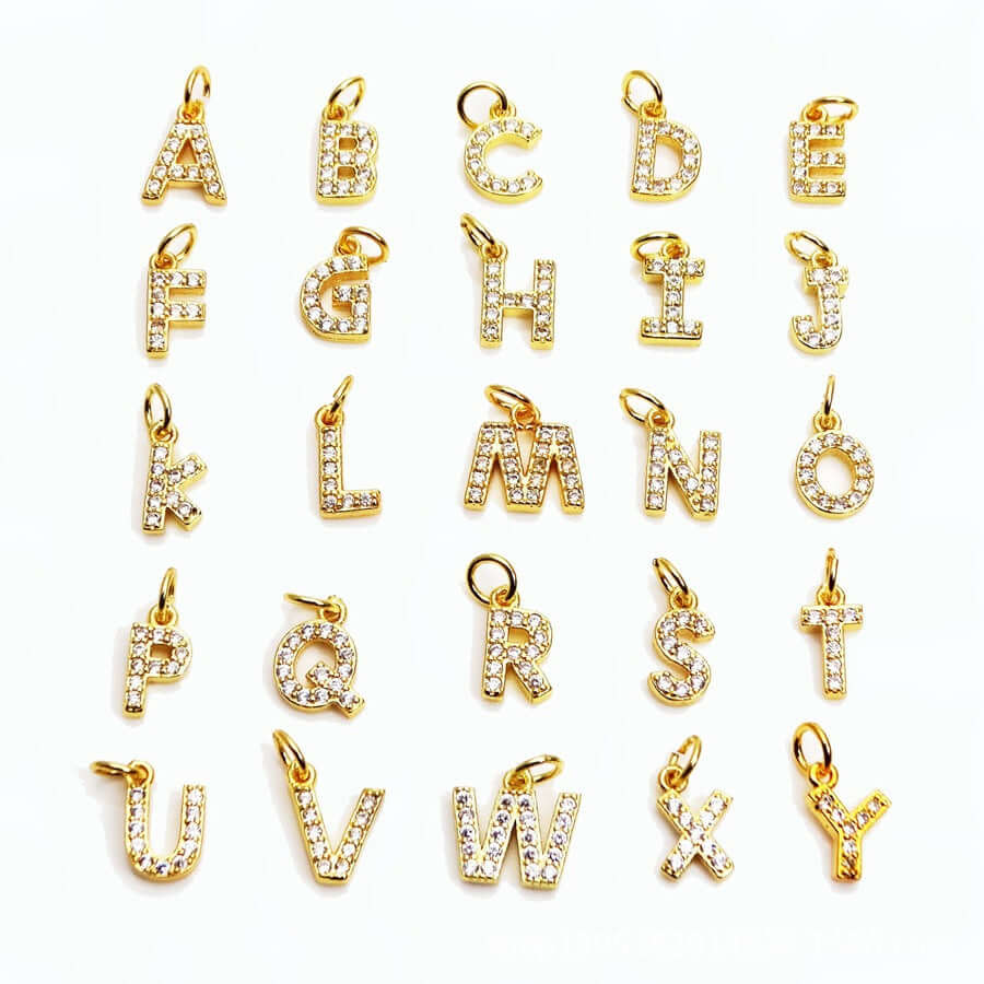 14K Gold Alphabet Charm Pendant Necklace - Personalized Initial Necklace for Women, Gift for Her | Perfect for Birthdays, Anniversaries & Everyday Wear (HSN701)