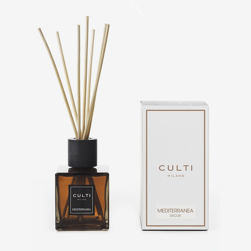 Culti Milano Mediterranea Scented Reed Diffuser - Elegant Home Fragrance Decor for Living Room, Bedroom & Office | Aromatherapy & Relaxation Gift Set