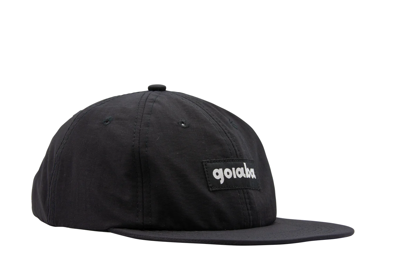 Goiaba E.C 6 Panel Nylon Baseball Cap - Black Unisex Adjustable Snapback Hat for Men & Women | Perfect for Outdoor Sports, Running, Hiking and Casual Wear