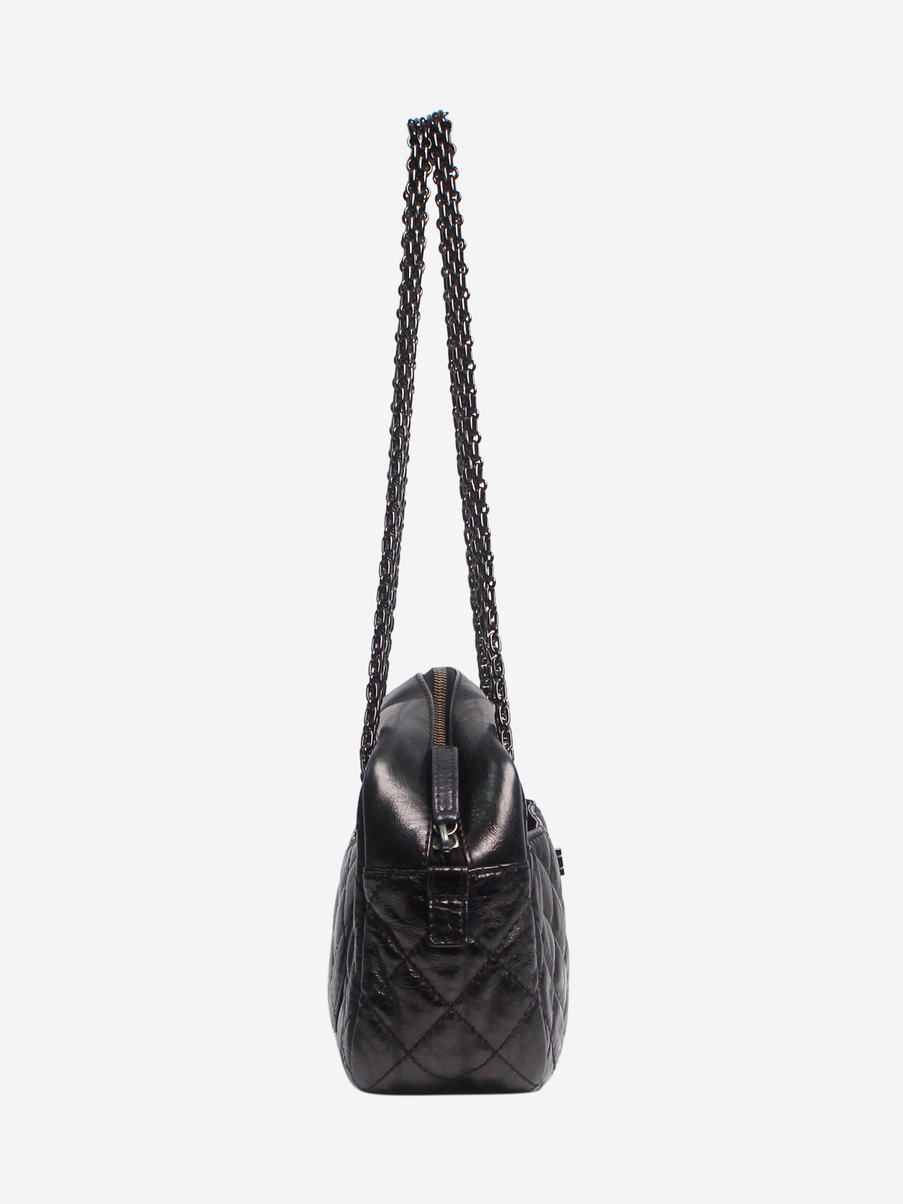 Stylish Black 2008 Quilted Crossbody Bag for Women - Perfect for Everyday Use, Travel & Shopping