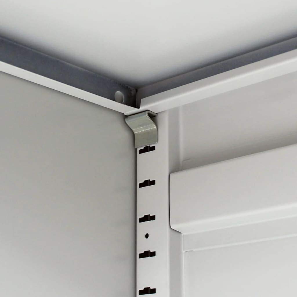 Fast Delivery Metal Storage Cabinet - Locking Steel Office Cabinet with 2 Adjustable Shelves & Doors, 35.4