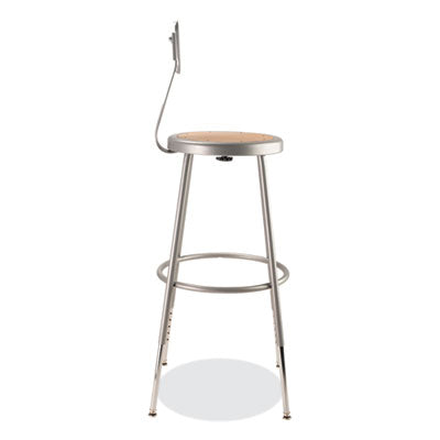 NPS 6200 Series Heavy Duty Adjustable Stool with Backrest - 25