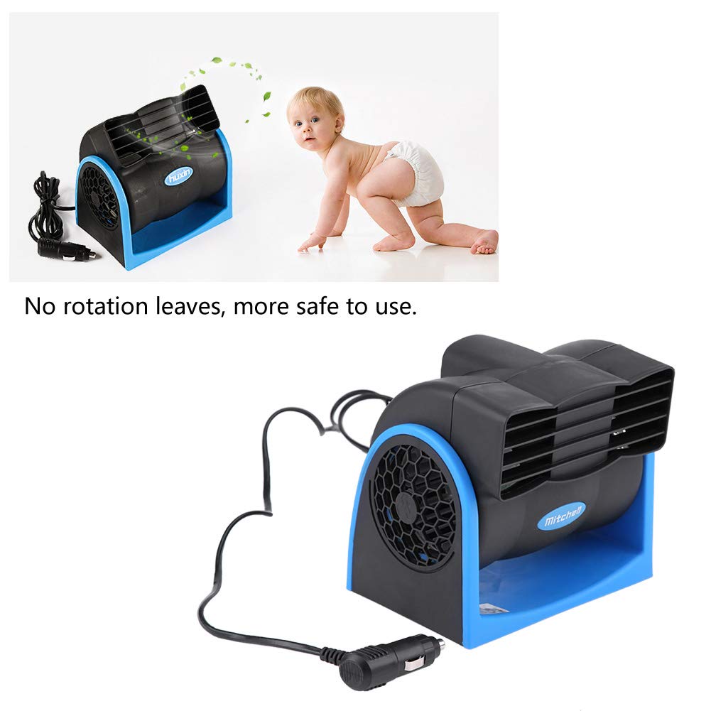Auto Car Vehicle Air Fan Cooler - DC 12V ABS Electric Cooling Fan, Mini, Adjustable Speed, Silent Air Cooler, Universal for Cars, Trucks, and RVs