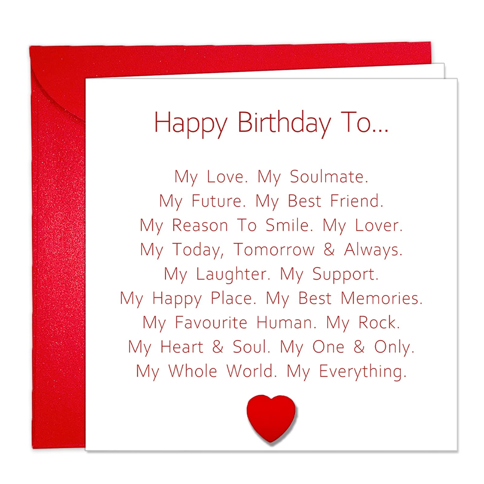 iMakemvel Birthday Card for Him Her - Romantic Love Greeting Card with Envelope for Couples