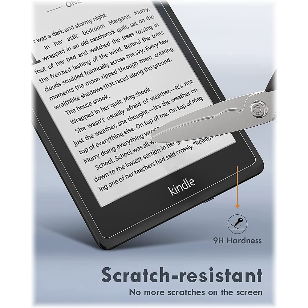 Kindle Paperwhite Tempered Glass Screen Protector - Clear HD for Reading & Travel
