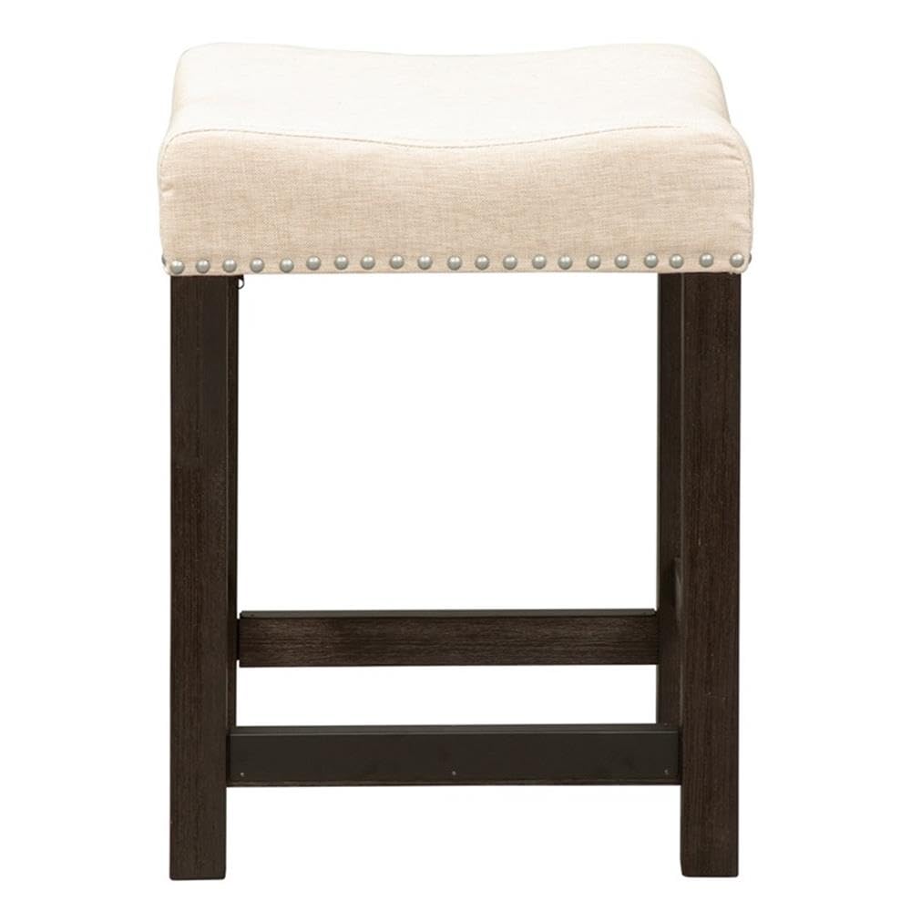 Liberty Furniture Heatherbrook Black Upholstered Console Stool - Entryway Bench, Hallway Seat & Accent Stool for Living Room Decor
