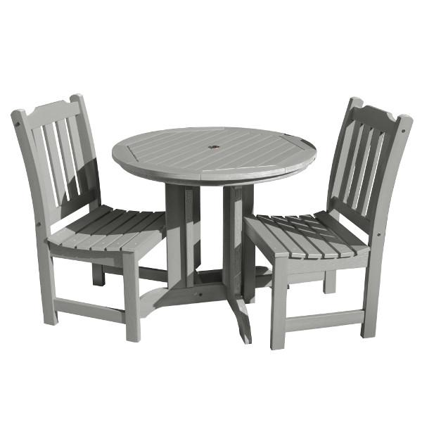 Lehigh Collection 3-Piece Round Outdoor Patio Dining Set - Perfect for Backyard, Garden & Poolside Entertaining