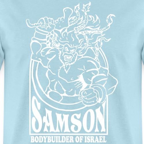 Funny Bible Samson Bodybuilder T-Shirt for Men - Gym & Casual Wear