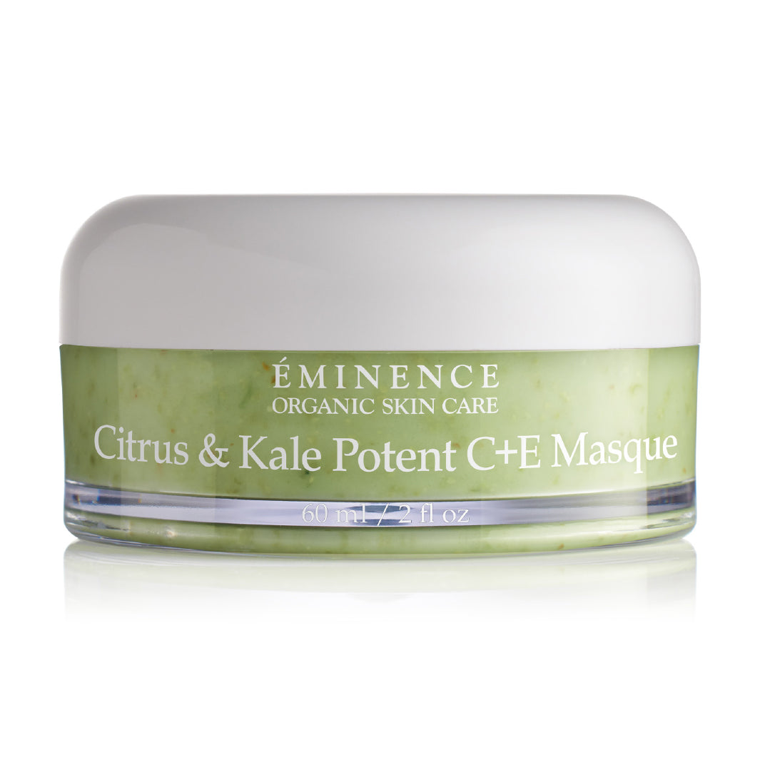 Eminence Organics Citrus & Kale Potent C+E Face Mask - Brightening & Anti-Aging Skincare for Glowing Complexion | Perfect for Daily Use & Spa Nights