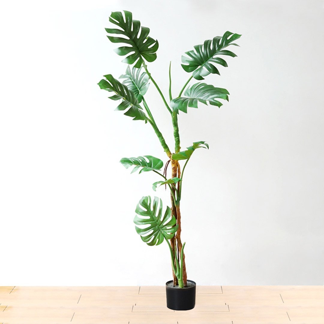 4 Pack 175cm Green Artificial Turtle Back Fern Plant - Realistic Fake Indoor Tree for Home Office Decor, Living Room, Bedroom, Patio & Wedding Centerpieces