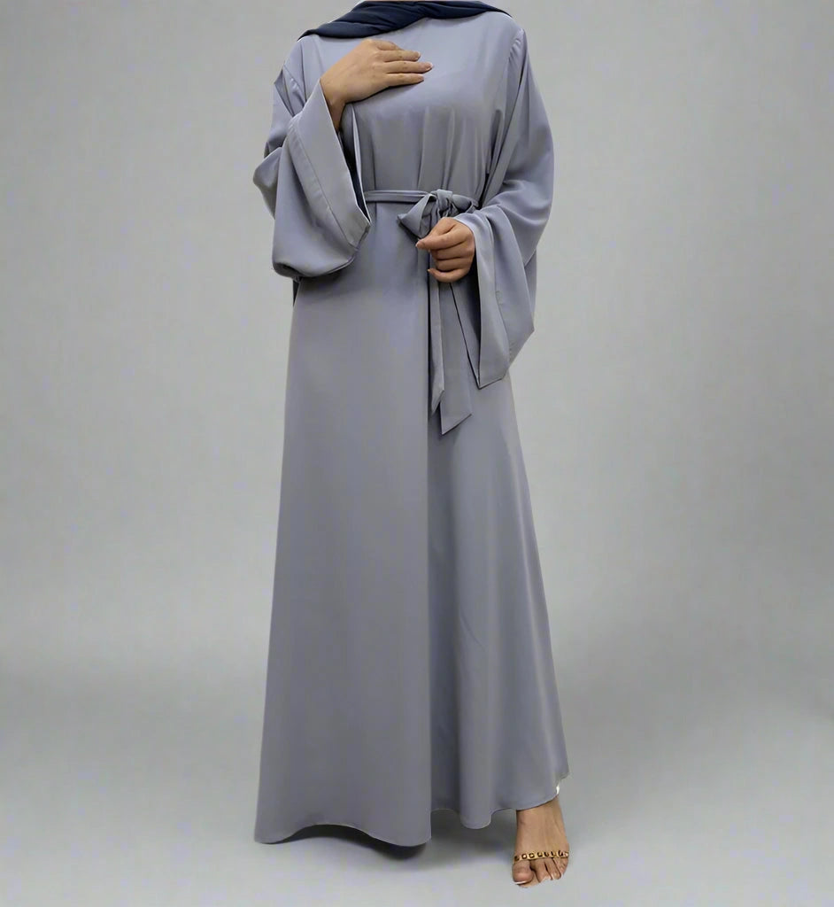 14 Color Options Nida Solid Color Abaya Dress for Middle Eastern Arab Women - Modest Islamic Clothing for Prayer, Daily Wear & Special Occasions