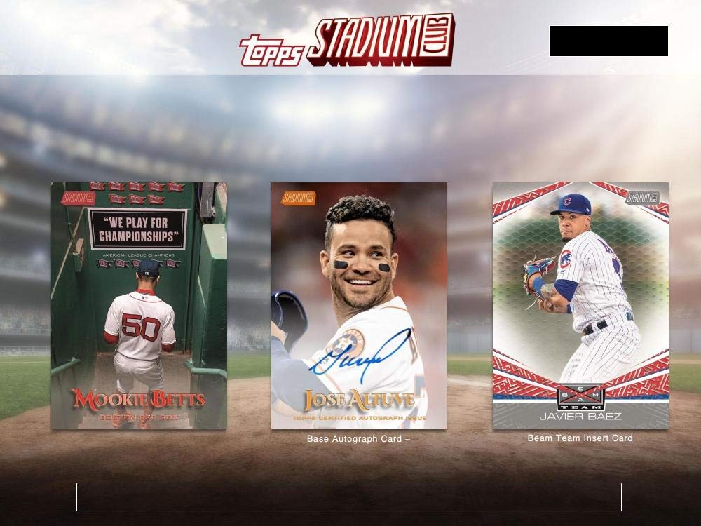 Topps 2019 Stadium Club Baseball Blaster Box - 8 Packs (5 Cards Each) | MLB Trading Cards Collection | Perfect for Baseball Fans & Card Collectors