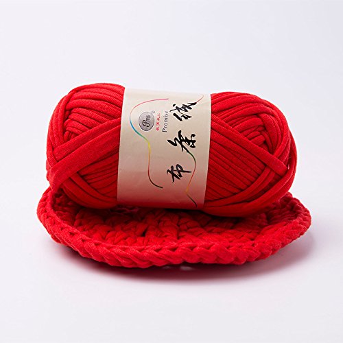 7.05 oz Thick Polyester Fabric Strip Yarn for Hand Knitting, Crochet, DIY Cushions & Blankets - Soft Craft Material for Home Decor & Gift Making