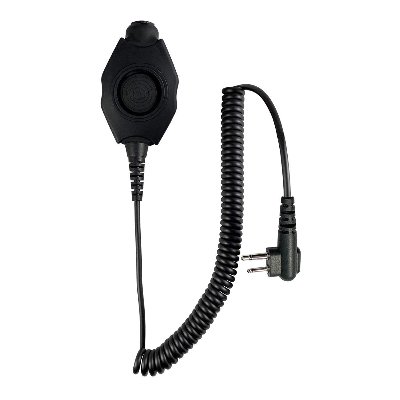 Military Tactical Radio Adapter & PTT for Headset - NATO Wiring Compatible with ComTac, Gentex, Ops-Core, OTTO Headsets | Works with 2 Pin Kenwood, Baofeng, BTECH, Rugged Radios | Perfect for Combat Training, Airsoft, SWAT Operations & Outdoor Adventures