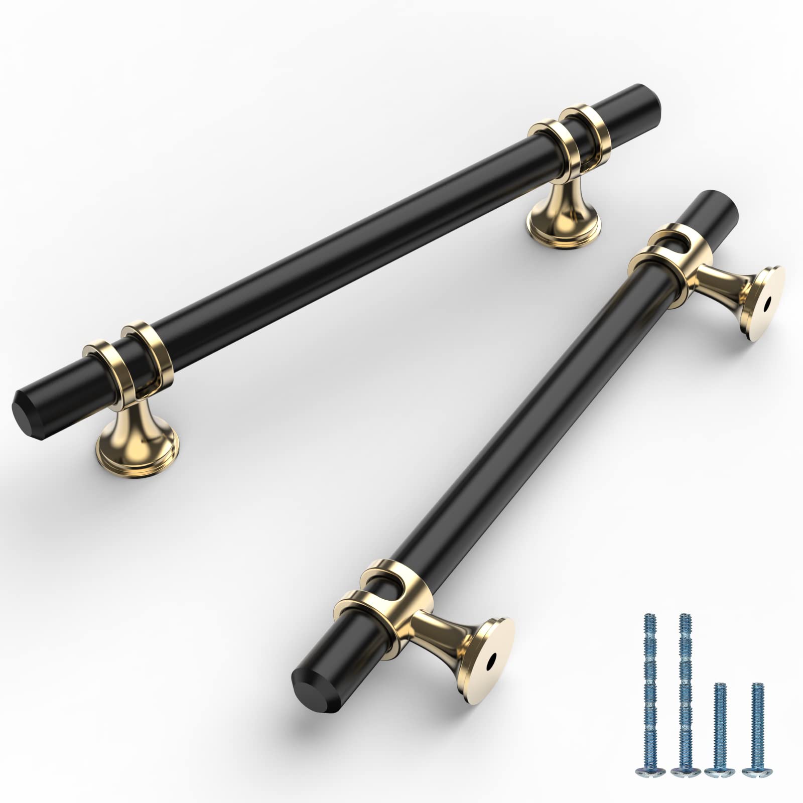 30 Pack 5 Inch Matte Black Cabinet Pulls - Modern Kitchen Cabinet Handles & Drawer Pulls for Cabinets, Cupboards, Dressers, Bathroom Vanities - Durable Two-Tone Hardware for Home & Office Use