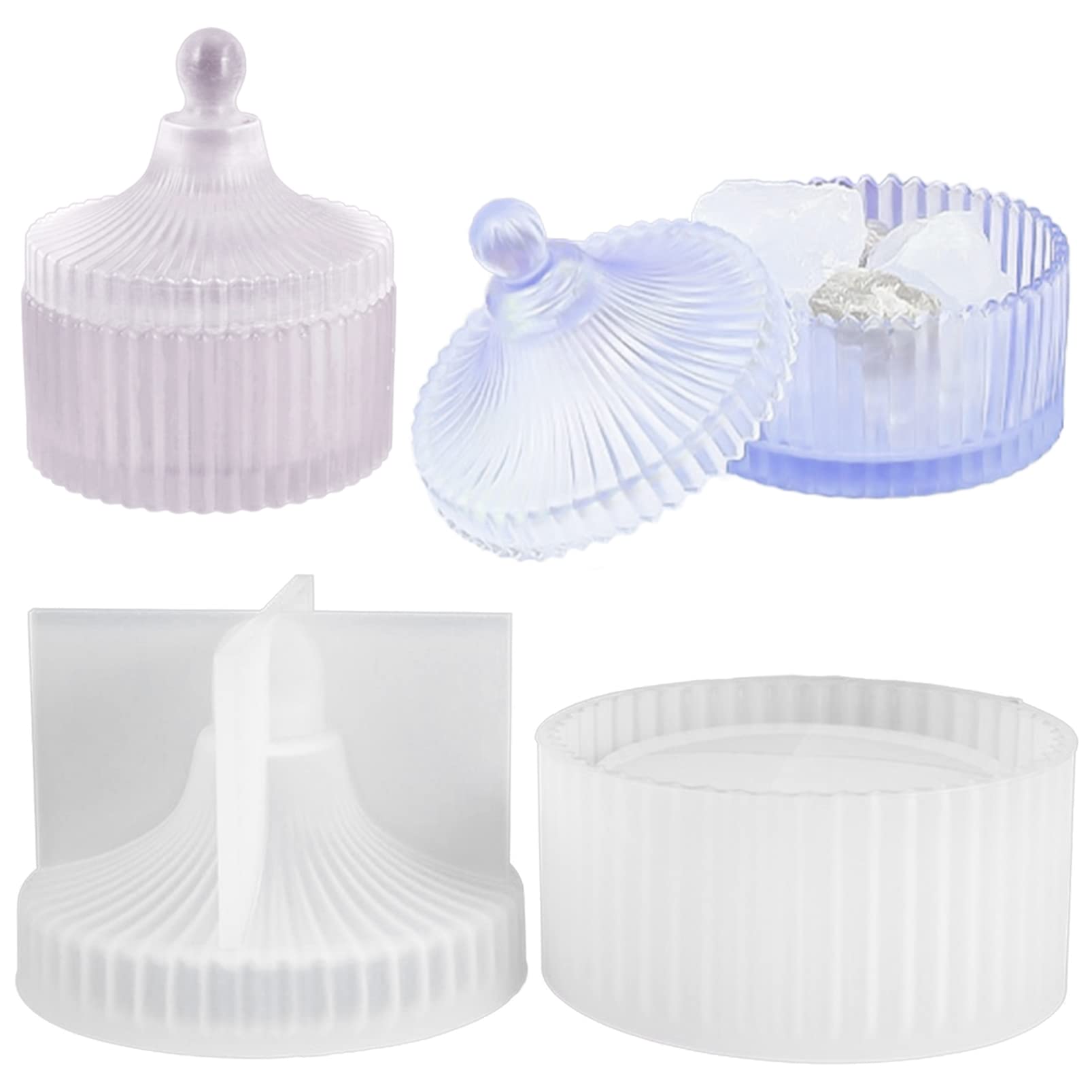 DIY Silicone Resin Molds for Jewelry Boxes & Decorative Accessories - Small Trinket Box Craft Molds for Resin Art, DIY Gifts & Home Decor