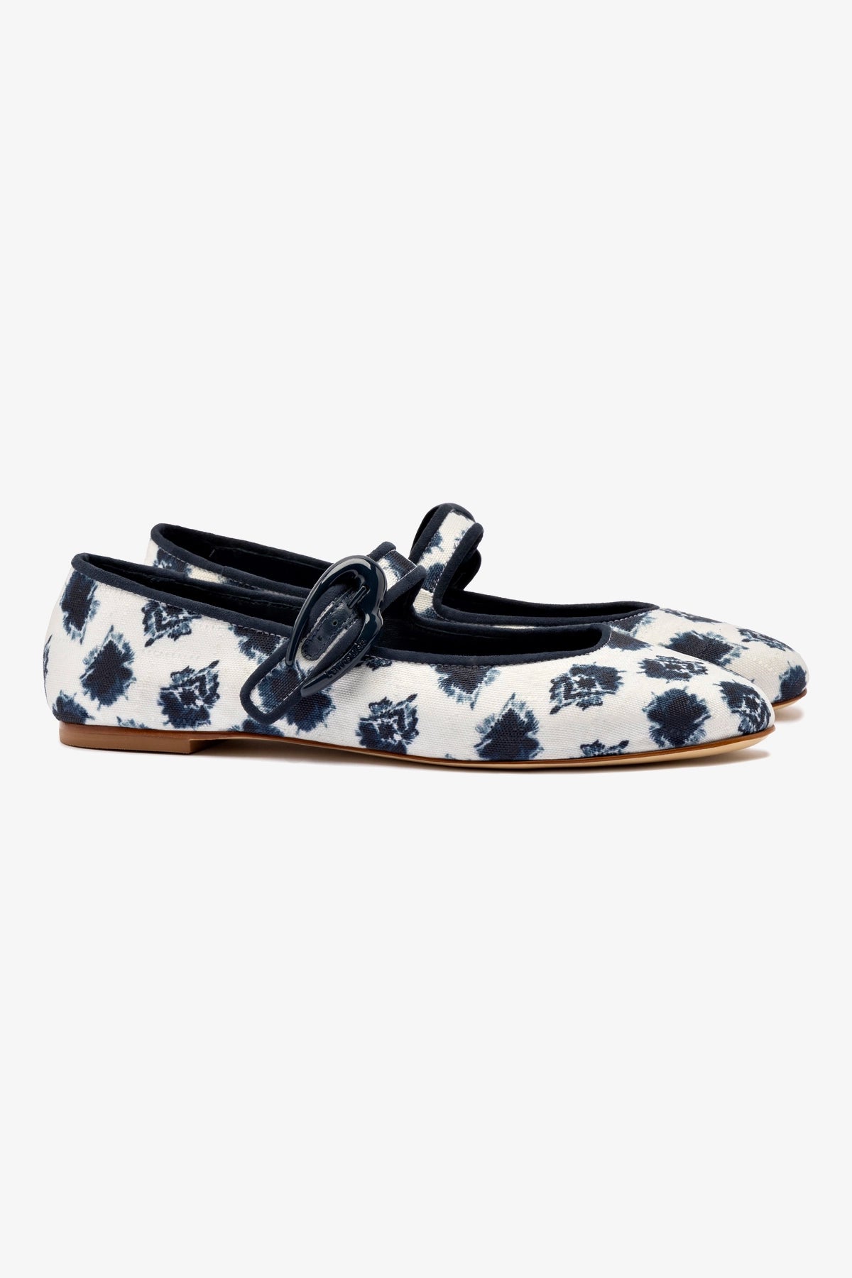 Larroudé x Jonathan Cohen Verona Ballet Flats in Tie-Dye Ocean Linen - Comfortable Women's Shoes for Work, Casual Outfits & Summer Fashion
