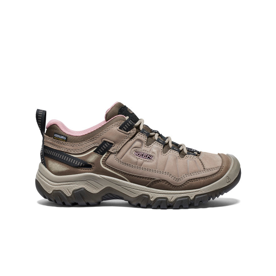 Women's Targhee IV Waterproof Hiking Shoes - Brindle/Nostalgia Rose | Lightweight & Durable for Outdoor Adventures, Trail Running & Backpacking