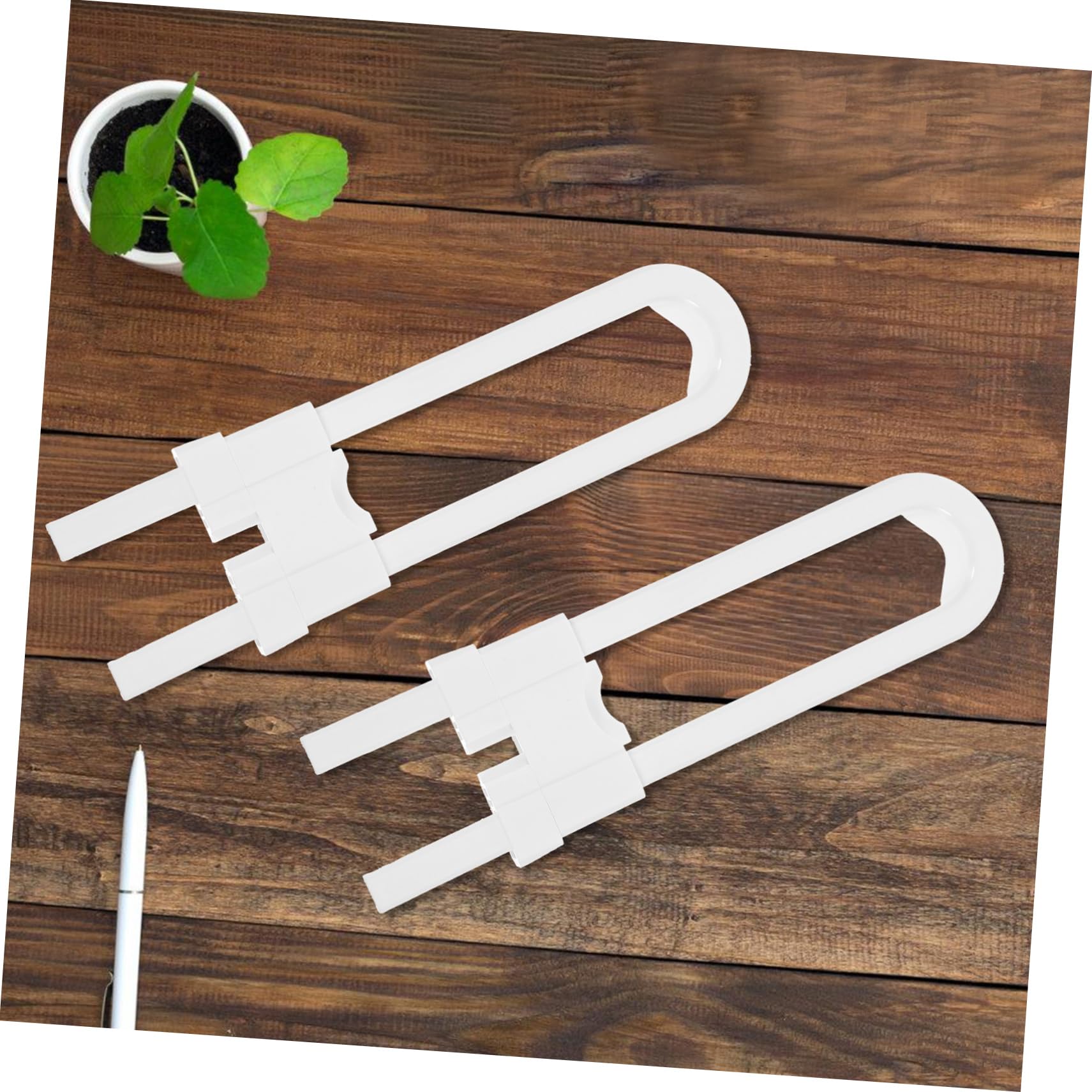 8-Piece Baby Safety Locks - Childproof Cabinet Latches for Sliding Doors & Drawers | U-Shaped Baby Proofing Locks for Kitchen, Bathroom & Nursery Safety (White) - Prevent Toddler Access to Hazardous Areas