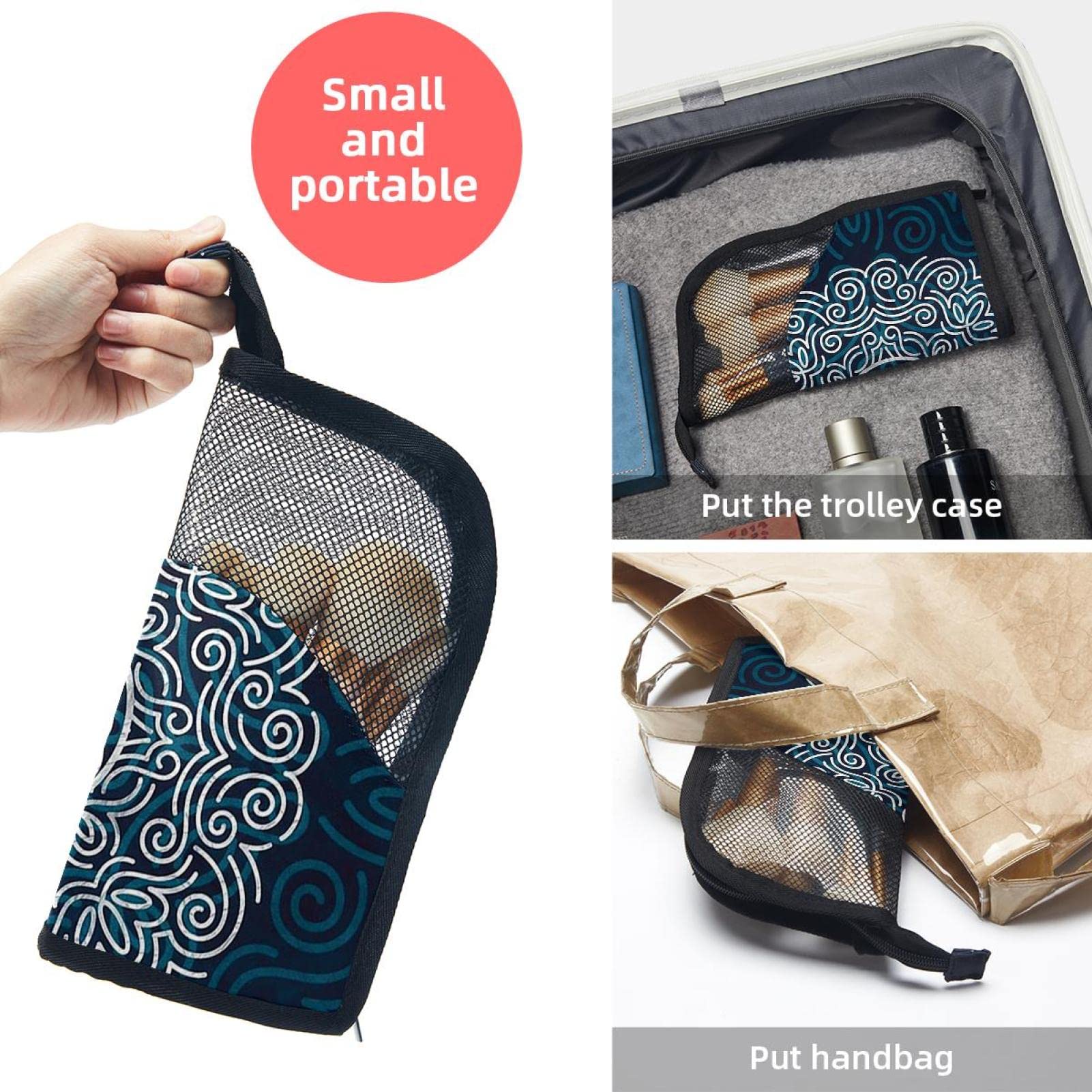 12-Piece Makeup Brush Organizer Bag with Flower Ethnic Design - Portable Cosmetic Brush Holder Case for Travel & Home Storage | Perfect for Makeup Artists & Beauty Enthusiasts