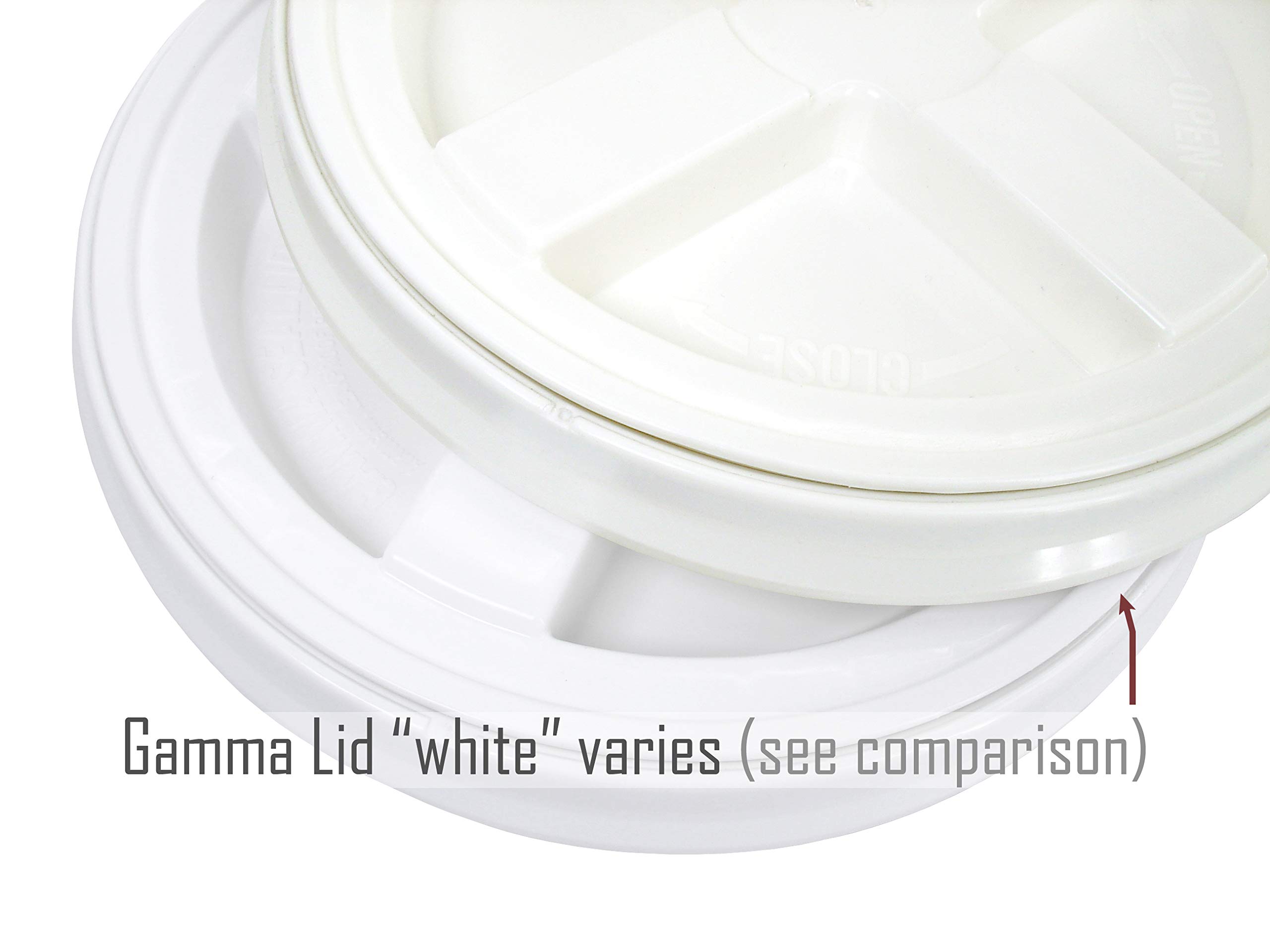 8-Pack White 2 Gallon Buckets with Gamma Seal Lids - Food Storage, Home Organization & Emergency Preparedness Supplies