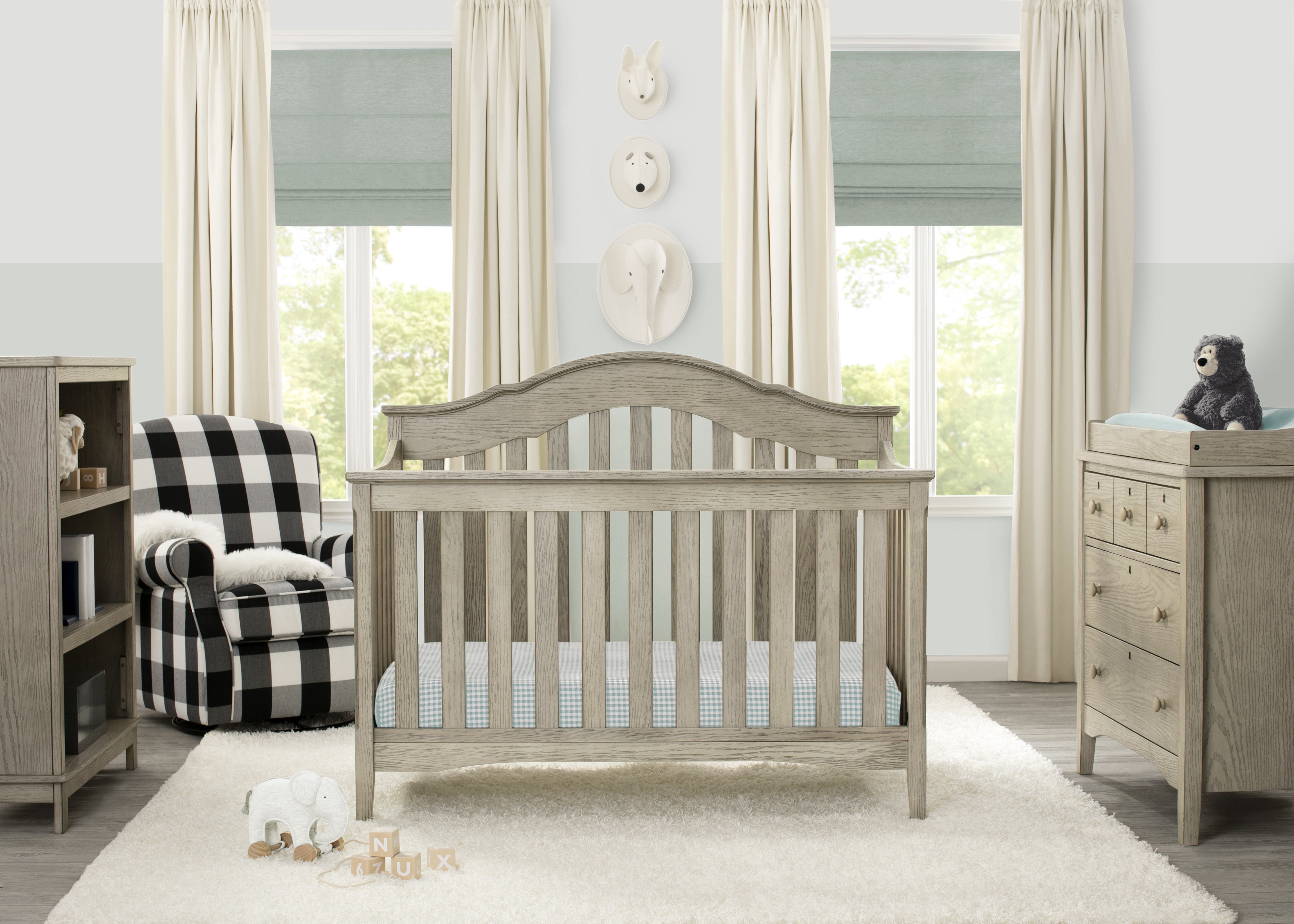 Farmhouse Style 3-Drawer Dresser with Changing Top - Nursery Storage Solution for Baby Essentials & Bedroom Organization