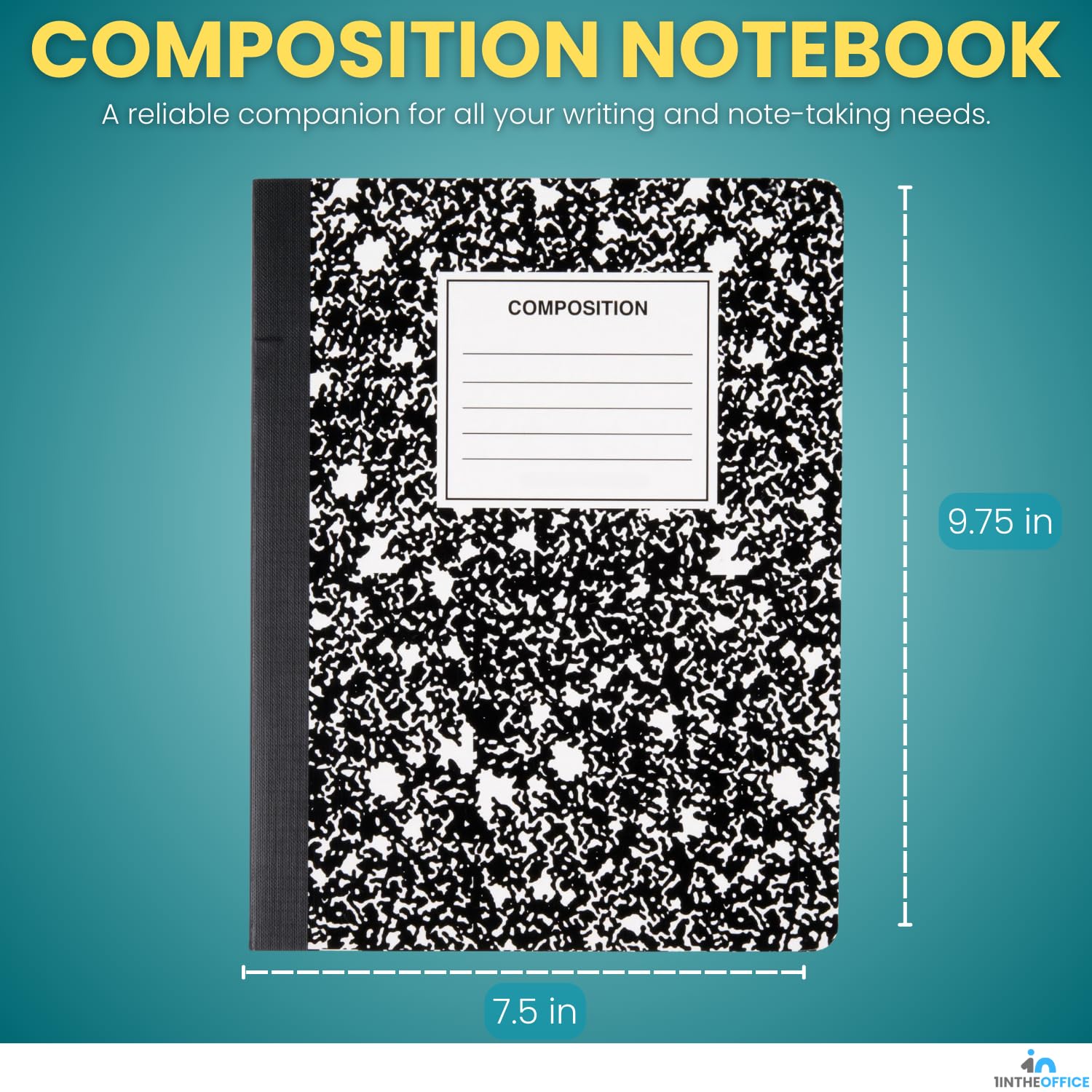 1InTheOffice Graph Paper Notebook Set - 6 Pack, 9.75