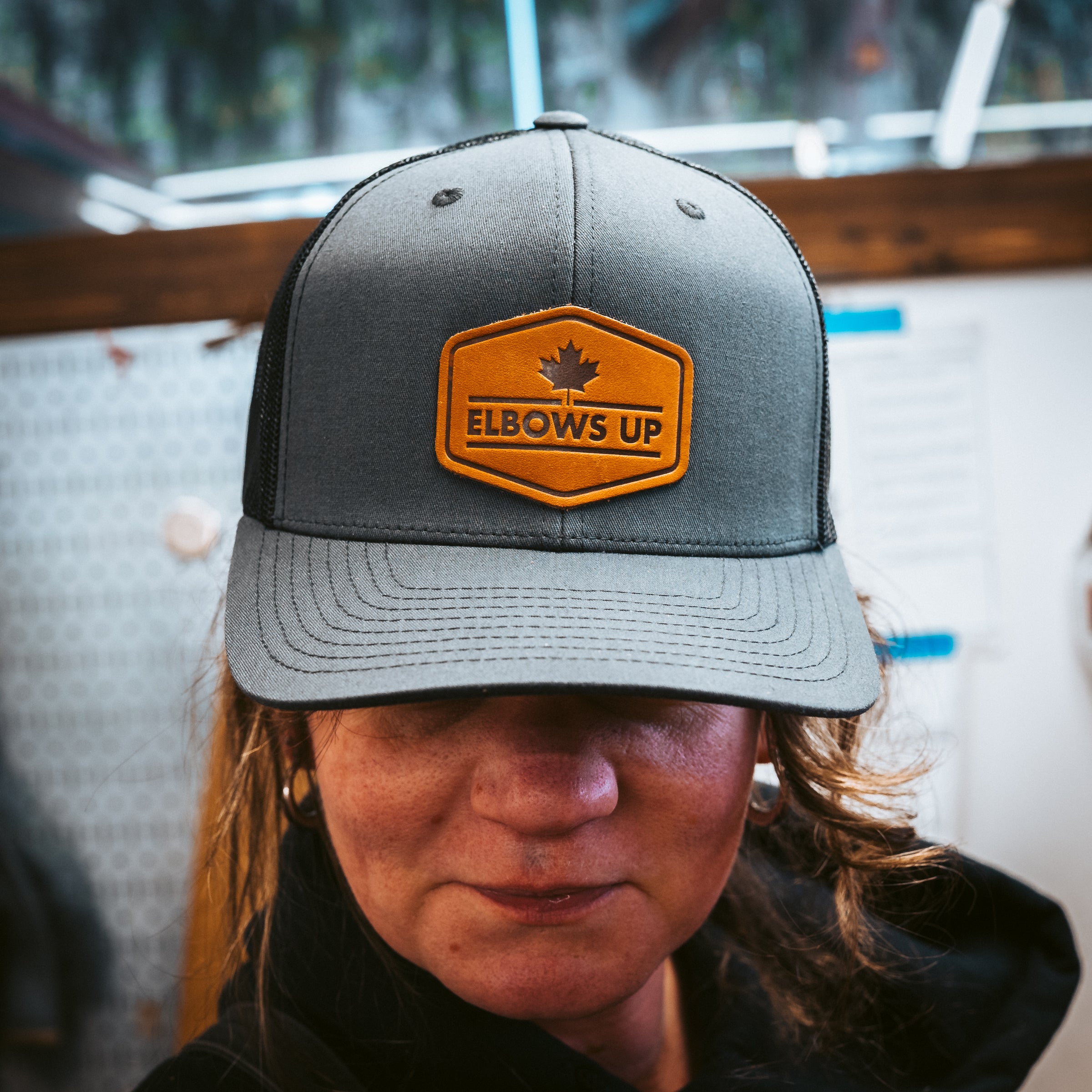 Elbows Up Trucker Hat - Adjustable Snapback Cap for Men & Women - Perfect for Outdoor Activities, Sports, and Casual Wear