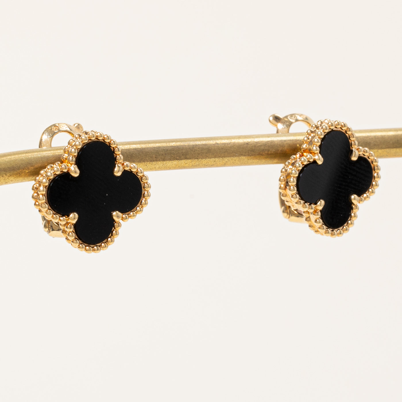 Van Cleef & Arpels Vintage Alhambra Earrings - 2.30ctw Diamond Stud Earrings for Women, 18K Gold Luxury Jewelry | Perfect for Weddings, Anniversaries & Special Occasions