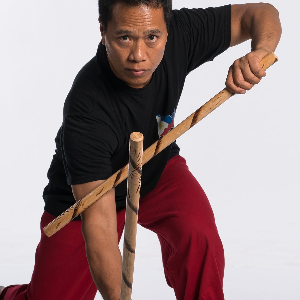 Hand Carved Rattan Escrima Sticks - Traditional Filipino Martial Arts Training Weapon for Self Defense & Combat Practice - Perfect for Kali, Arnis & Eskrima Training