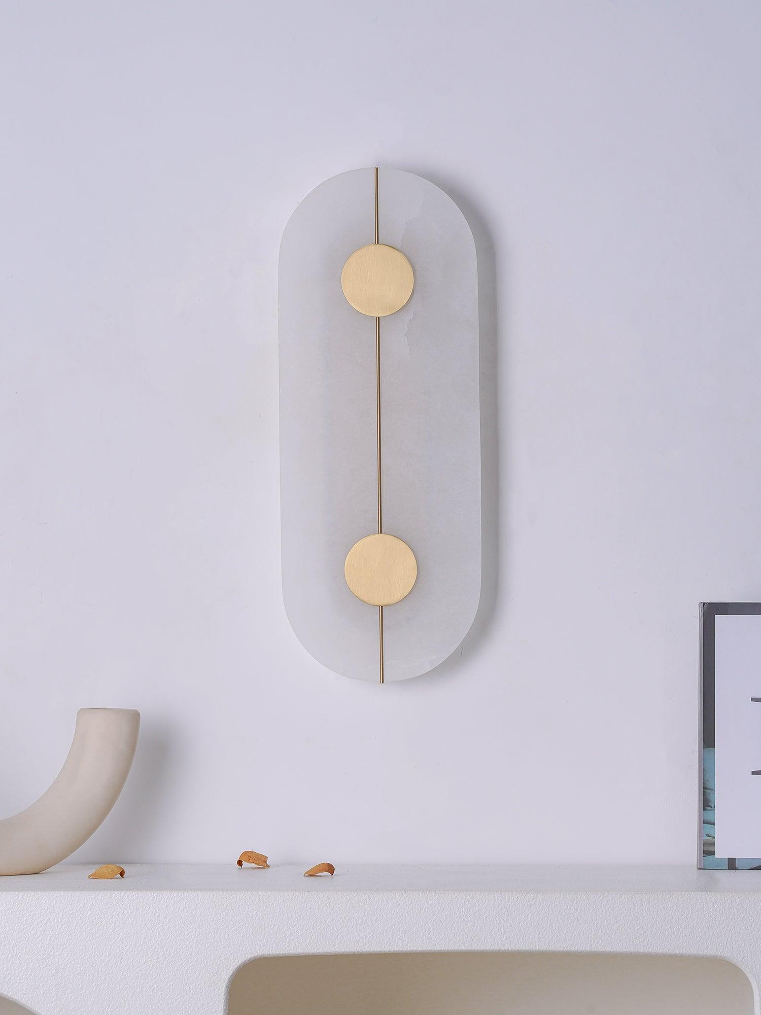 Elegant Alabaster Wall Lamp - Handcrafted Modern Sconce for Bedroom, Living Room & Hallway Lighting | Dimmable LED Fixture