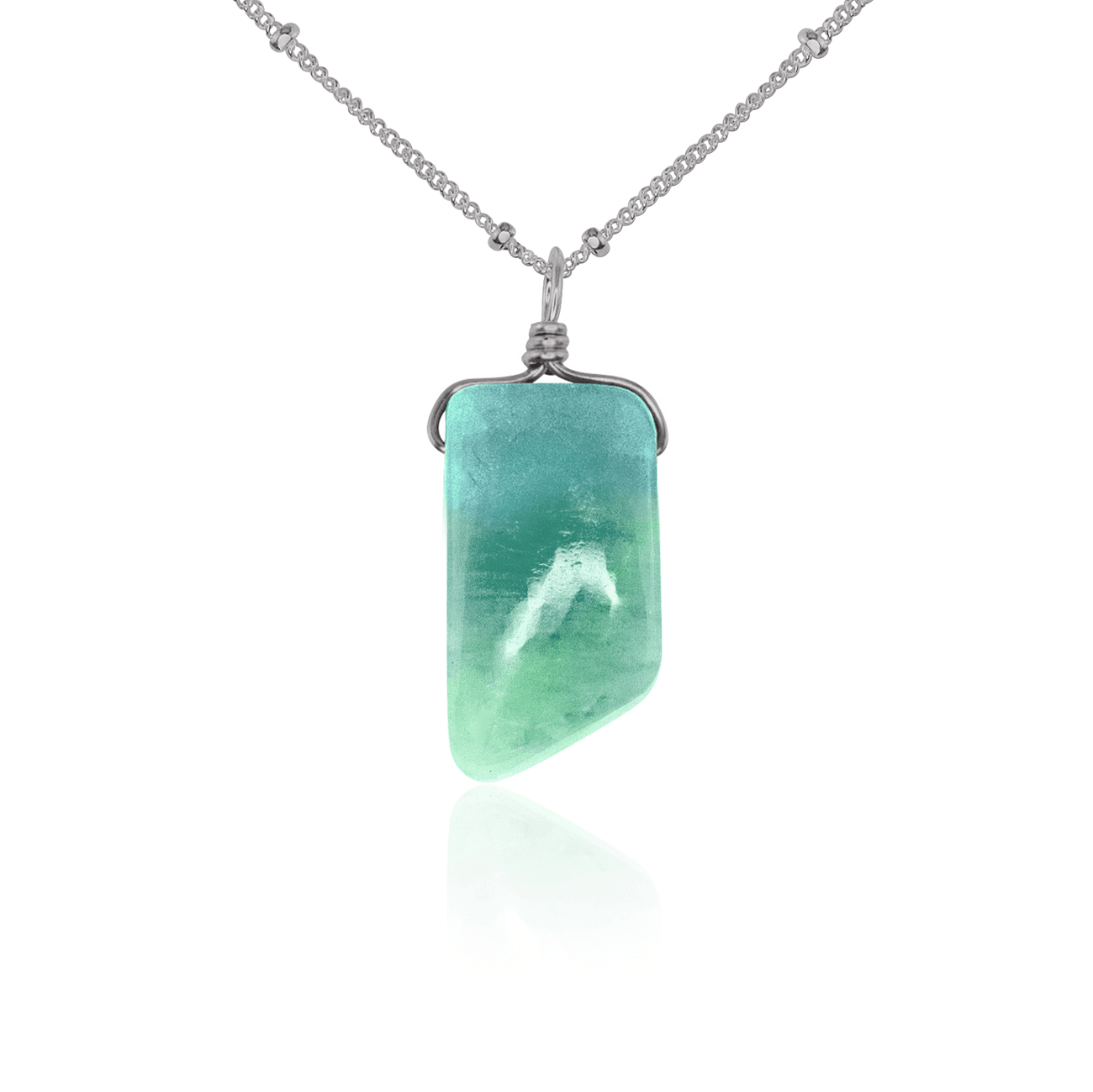 Amazonite Crystal Pendant Necklace - Smooth Stone Healing Jewelry for Women, Spiritual Protection & Positive Energy | Perfect for Meditation, Yoga & Everyday Wear