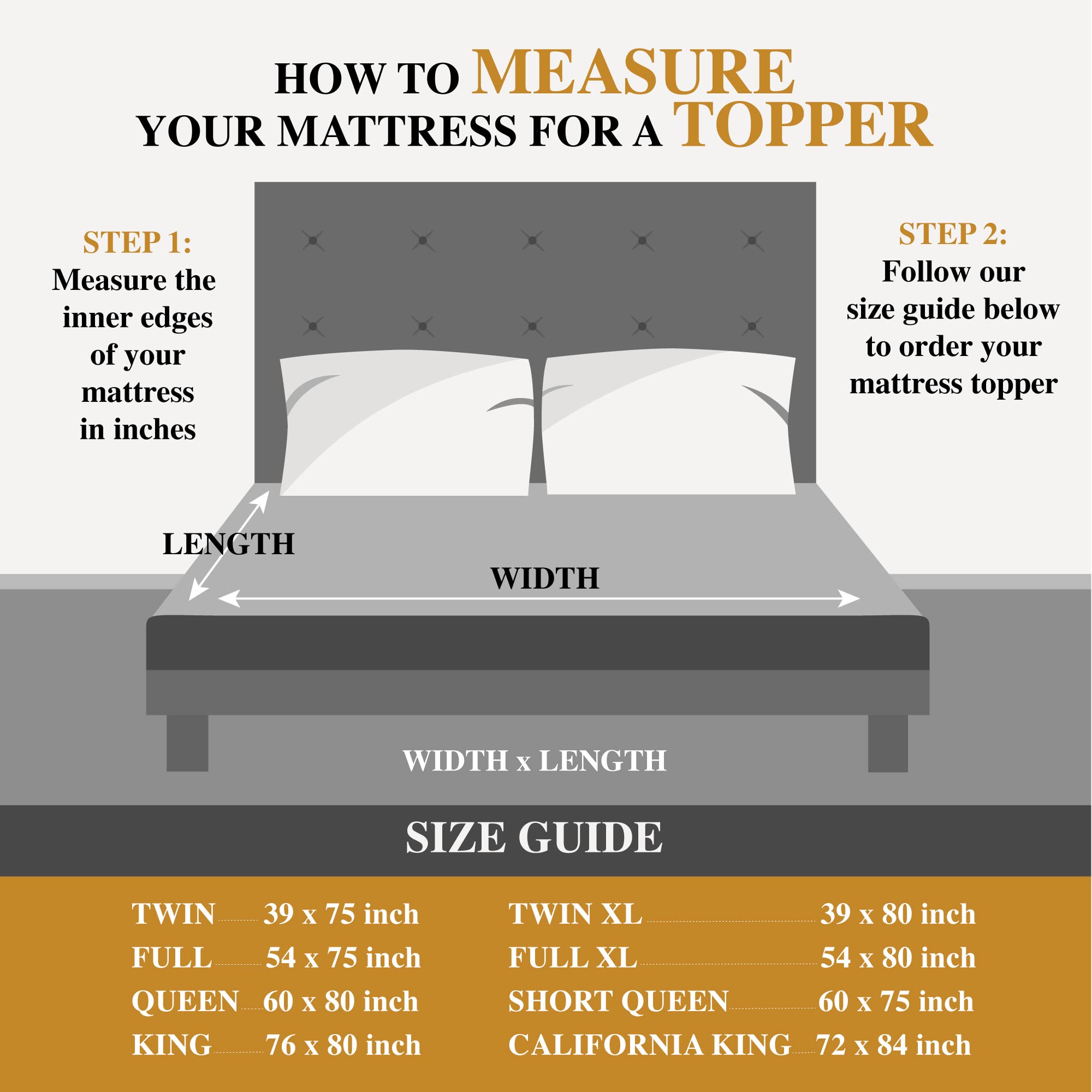 Soft Pillow Top Mattress Topper King Size - Extra Thick Plush Bed Topper for Firm Mattress with 100% Cotton Cover, Relieves Back Pain, Fits 6”-22” Mattress (Grey) - Perfect for Side Sleepers & Pressure Relief in Master Bedroom