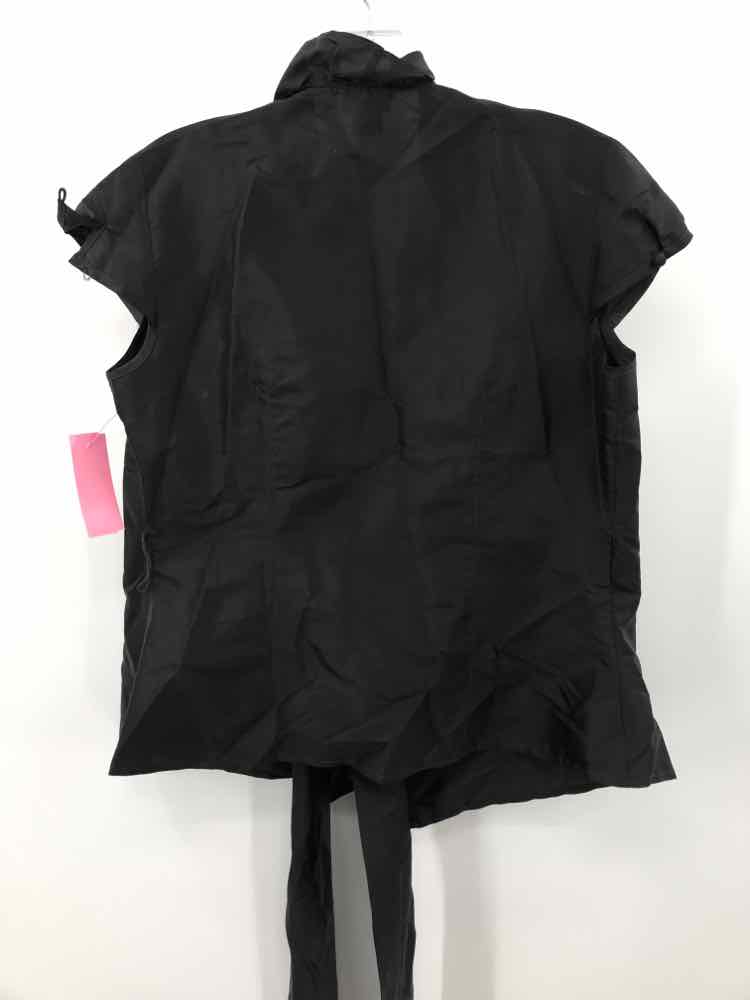 Pre-Owned Ann Taylor Black Size 2 Wrap Blouse - Women's Workwear & Office Attire for Professional Style
