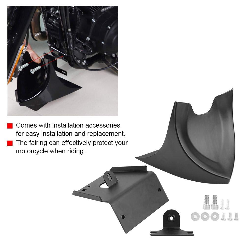 Universal Motorcycle Chin Spoiler - Matte Black Fairing Replacement for Bike Customization | Street & Racing Use