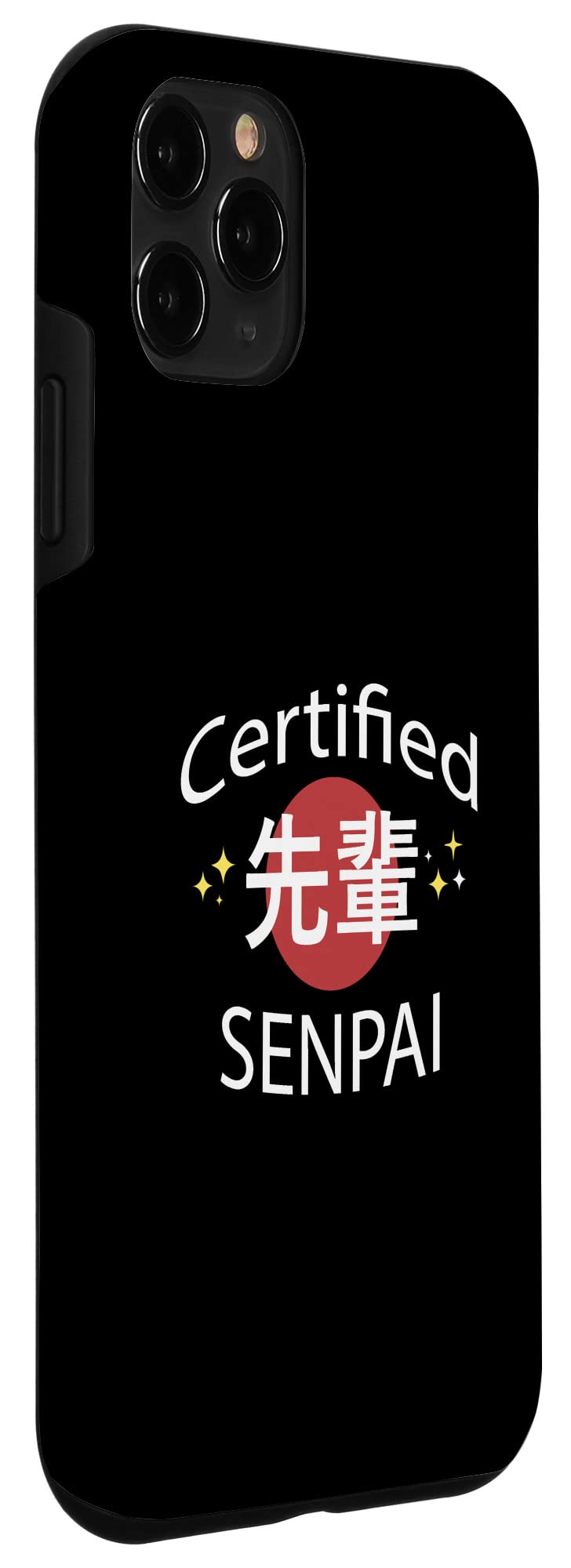 iPhone 11 Pro Anime Shirt Case with 'Certified Senpai' Japanese Lettering - Perfect for Anime Fans, Cosplay & Kawaii Fashion Enthusiasts