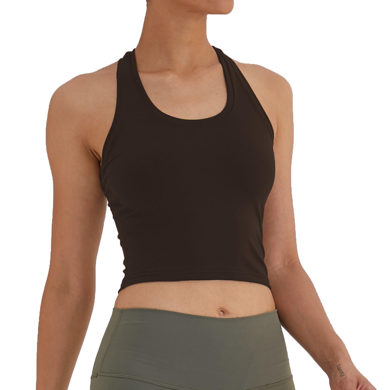 Women's Cropped Racerback Tank Tops - Breathable Workout Shirts for Running, Yoga & Gym - Lightweight Activewear for Women - Perfect for Fitness, Sports & Summer Outfits