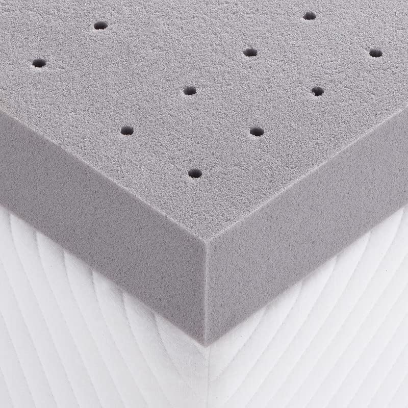 Maxzzz 4 Inch Memory Foam Mattress Topper Twin Size - Bamboo Cooling Mattress Pad with Ventilation, CertiPUR-US Certified Plush Topper for Back Pain Relief - Perfect for Guest Beds, Dorms & Home Comfort